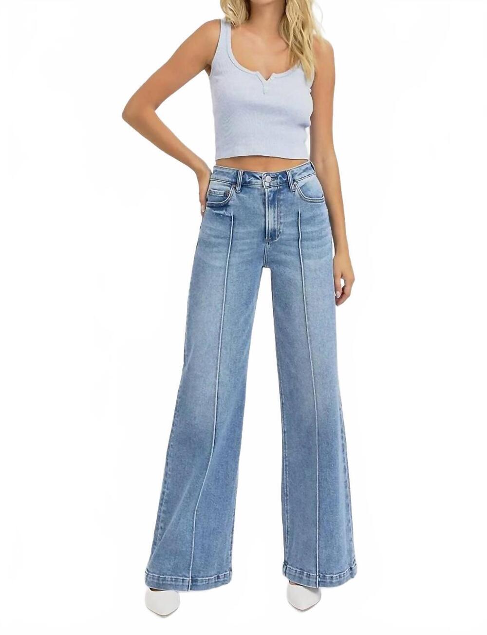 NEW RISEN chloe pintuck detail jeans in medium